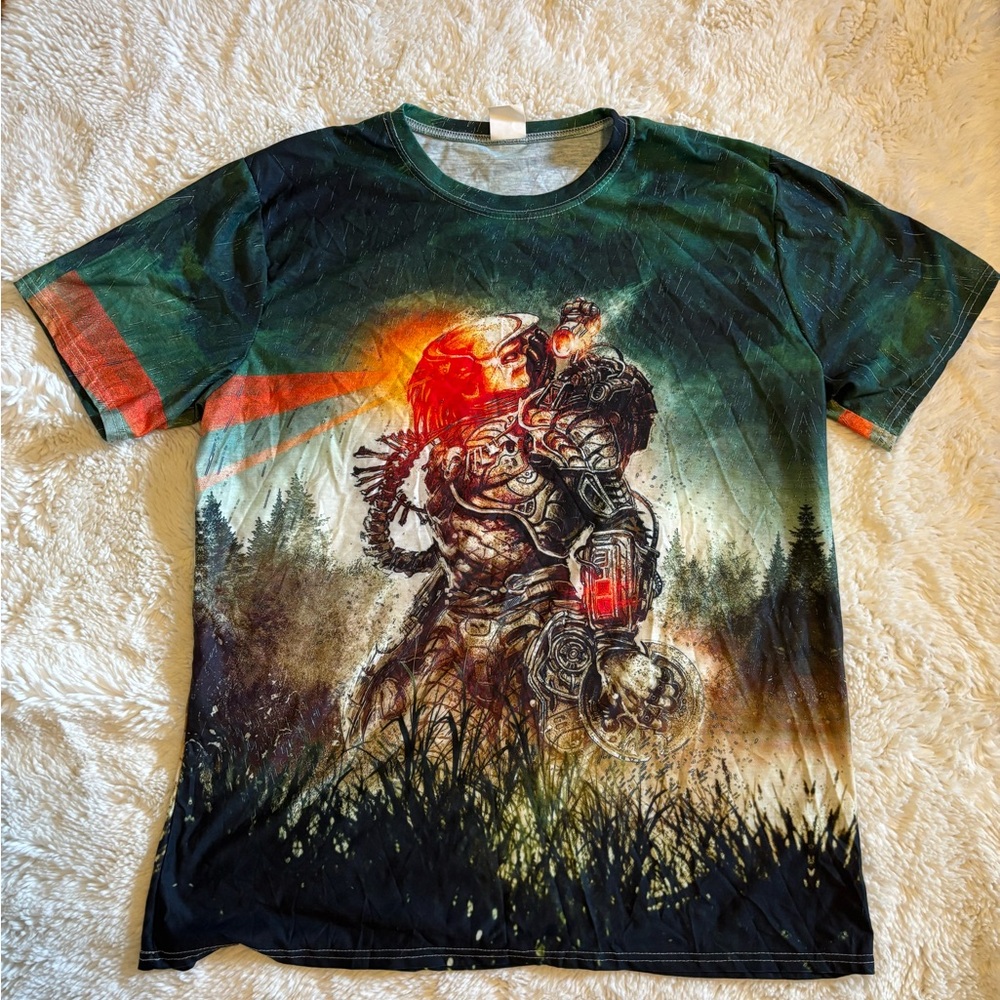 Predator dark green all-over graphic tee